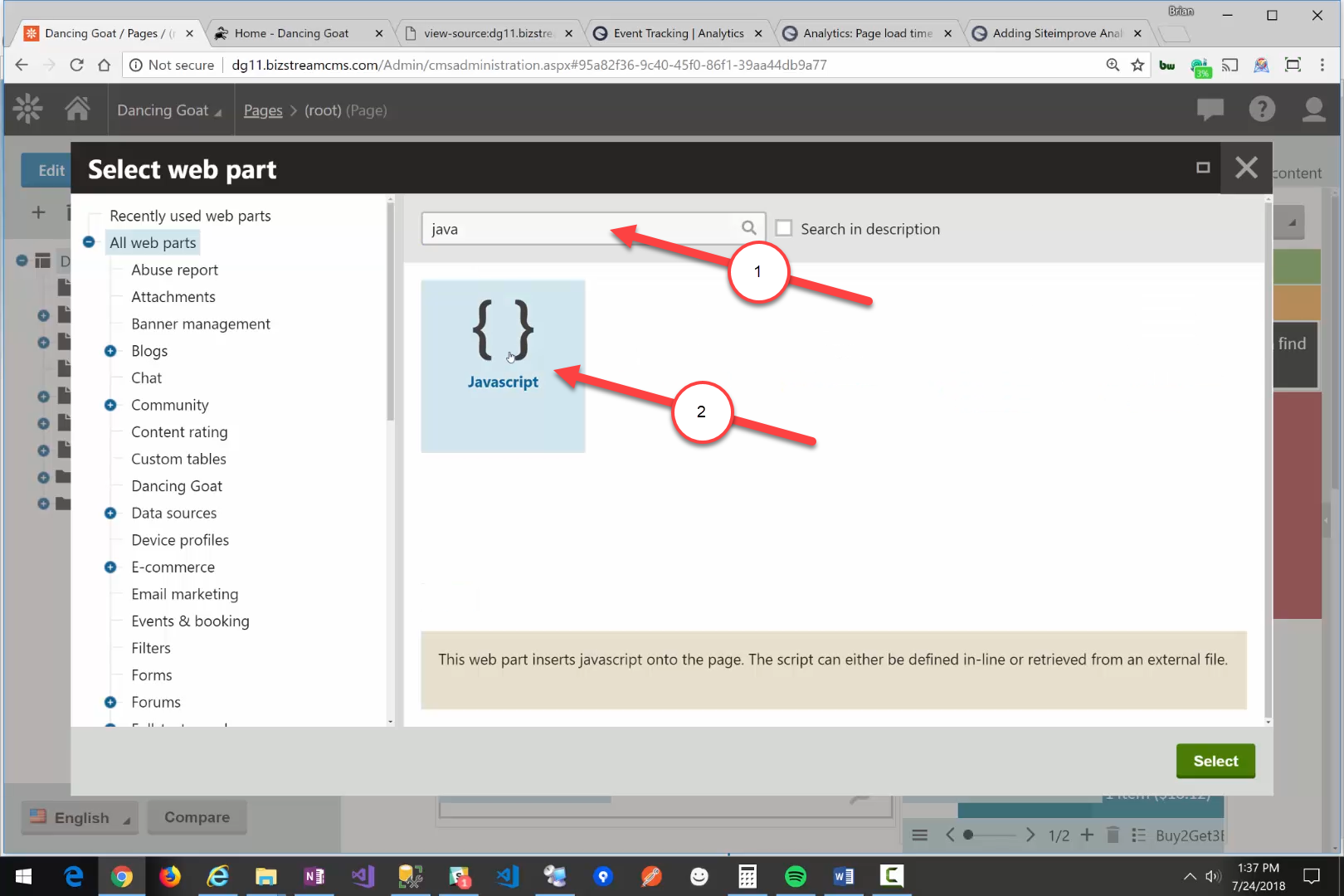 Add script to Master page (Option 2 JavaScript part) (2) Toolkit